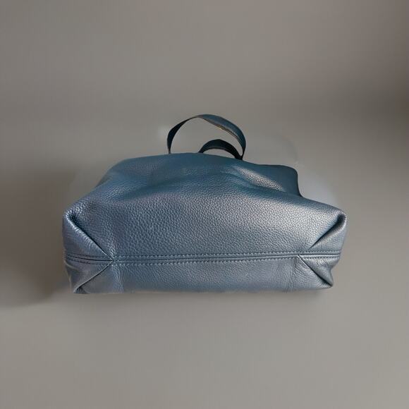 Michael Kors Navy Blue Camden Drawstring Leather Shoulder Bag Tassel Satchel MK - Picture 16 of 16